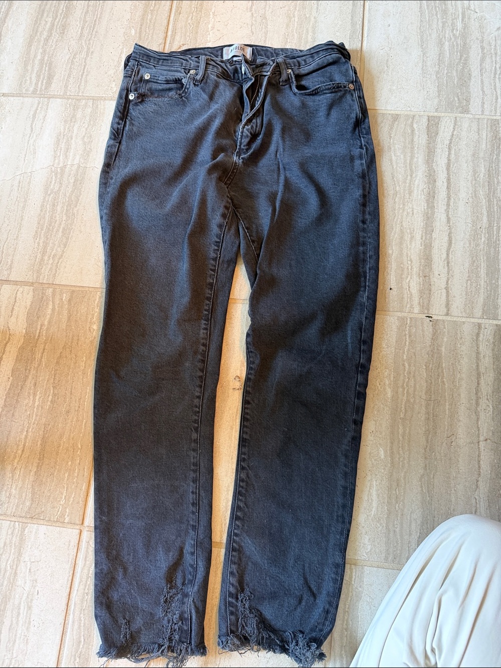 Agolde Women's Skinny Jeans in Washed Black